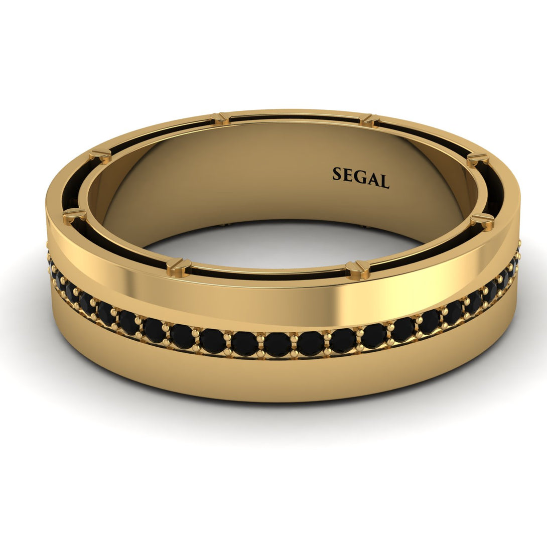 Classic Eternity Black Diamond Wedding Band - John No. 7