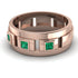 Architectural Princess Emerald Wedding Band - Henry No. 11 image 1