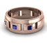Architectural Princess Sapphire Wedding Band - Henry No. 14 image 1