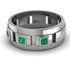 Architectural Princess Emerald Wedding Band - Henry No. 12 image 1