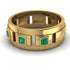 Architectural Princess Emerald Wedding Band - Henry No. 10 image 1