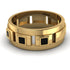 Architectural Princess Black Diamond Wedding Band - Henry No. 4 image 1