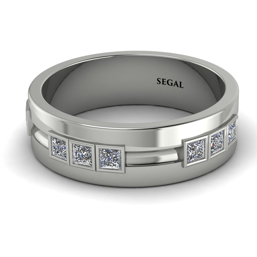Glamorous Princess Diamond Wedding Ring - Samuel No. 3