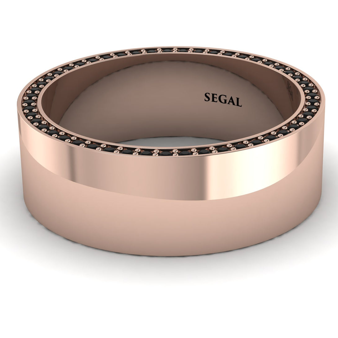 Massive Black Diamond Eternity Wedding Band - Liam No. 8