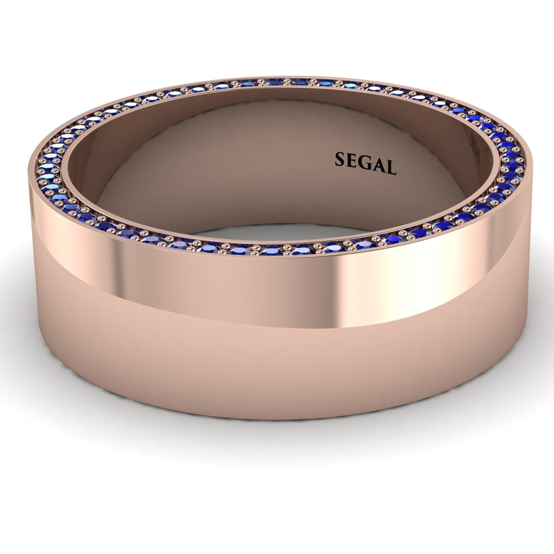 Massive Sapphire Eternity Wedding Band - Liam No. 14