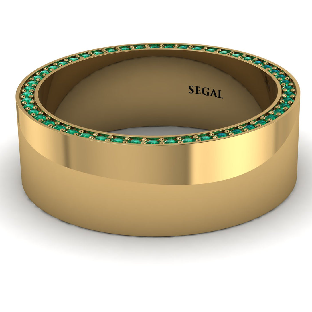 Massive Emerald Eternity Wedding Band - Liam No. 4
