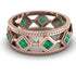 Glamorous Emerald Wedding Ring - Lucas No. 5 image 1