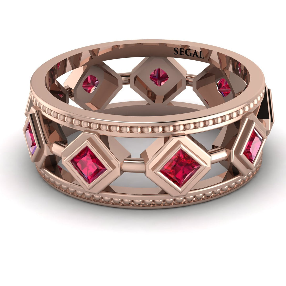 Glamorous Ruby Wedding Ring - Lucas No. 11