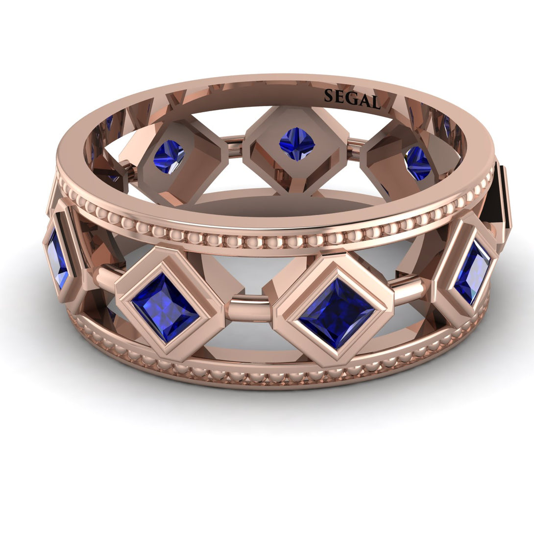Glamorous Sapphire Wedding Ring - Lucas No. 14