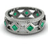 Glamorous Emerald Wedding Ring - Lucas No. 6 image 1