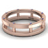 Architectural Hidden Sapphire Wedding Band - Noah No. 14 image 1