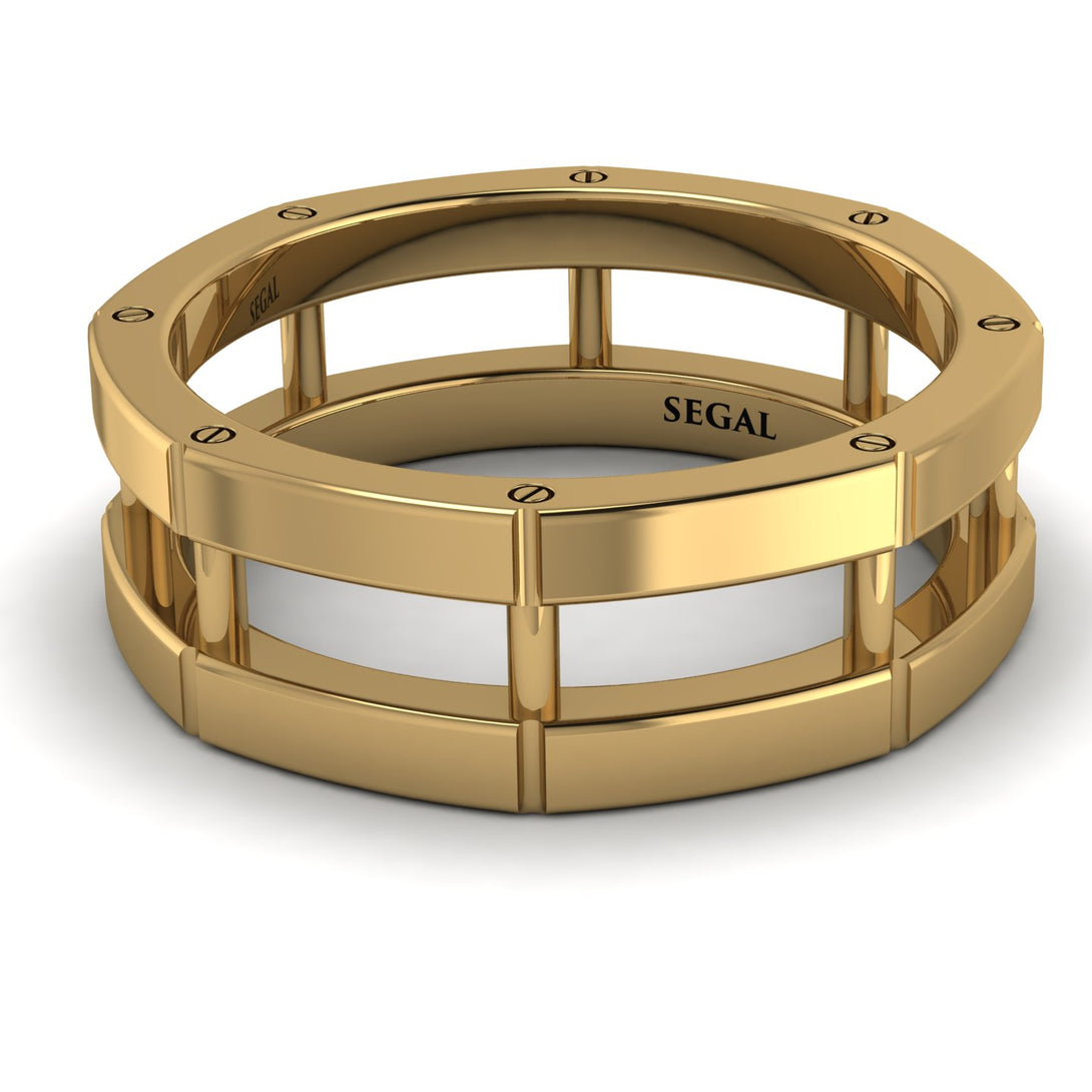 Architectural Minimalist Wedding Band - James No. 1