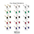 Hidden Diamonds Emerald Cut Sapphire Earrings - Angel No. 60 image 10