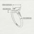 Marquise Diamond Geometrical Engagement Ring - Reese No. 3 image 4
