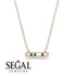 3 Emerald Stone Bar Necklace - Nala No. 5 image 4