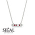 3 Ruby Stone Bar Necklace - Nala No. 12 image 4