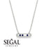3 Sapphire Stone Bar Necklace - Nala No. 15 image 4