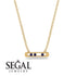 3 Sapphire Stone Bar Necklace - Nala No. 13 image 4