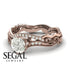 Painter's Muse Bridal Set Diamond Engagement Ring- Rose Gold - Sophie no. 2 image 3