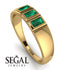 3 Stone Bagutte Emerald Ring - Lilly No. 4 image 2