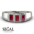 3 Stone Bagutte Ruby Ring - Lilly No. 12 image 6
