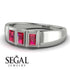 3 Stone Bagutte Ruby Ring - Lilly No. 12 image 3