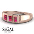3 Stone Bagutte Ruby Ring - Lilly No. 11 image 3