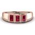 3 Stone Bagutte Ruby Ring - Lilly No. 11 image 1