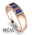3 Stone Bagutte Sapphire Ring - Lilly No. 14 image 2