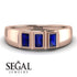 3 Stone Bagutte Sapphire Ring - Lilly No. 14 image 6