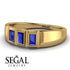 3 Stone Bagutte Sapphire Ring - Lilly No. 13 image 3