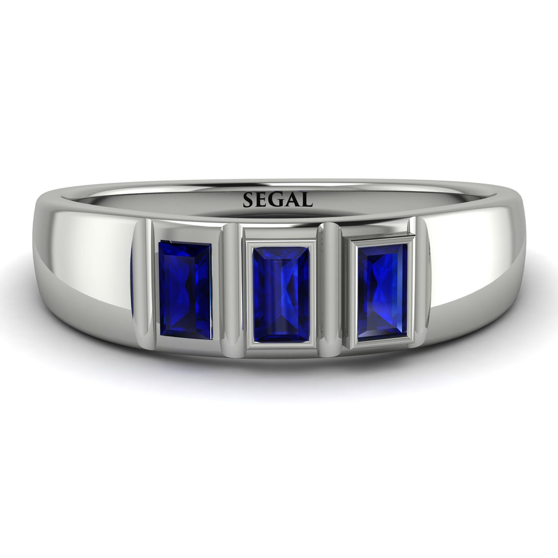 3 Stone Bagutte Sapphire Ring - Lilly No. 15