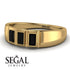 3 Stone Bagutte Black Diamond Ring - Lilly No. 7 image 3