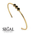 3 Stone Black Diamond Bracelet - Eileen No. 7 image 11