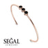 3 Stone Black Diamond Bracelet - Eileen No. 8 image 11