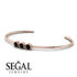 3 Stone Black Diamond Bracelet - Eileen No. 8 image 3