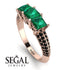 3 Stones Princess Emerald Ring - Rebecca No. 35 image 10