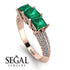 3 Stones Princess Emerald Ring - Rebecca No. 5 image 10
