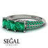 3 Stones Princess Emerald Ring - Rebecca No. 21 image 3
