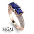 3 Stones Princess Sapphire Ring - Rebecca No. 14 image 10
