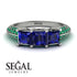 3 Stones Princess Sapphire Ring - Rebecca No. 30 image 2