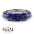 3 Stones Princess Sapphire Ring - Rebecca No. 75 image 2