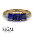 3 Stones Princess Sapphire Ring - Rebecca No. 13 image 2