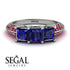 3 Stones Princess Sapphire Ring - Rebecca No. 60 image 2