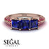 3 Stones Princess Sapphire Ring - Rebecca No. 59 image 2