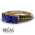3 Stones Princess Sapphire Ring - Rebecca No. 43 image 3