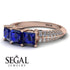 3 Stones Princess Sapphire Ring - Rebecca No. 14 image 3