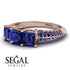 3 Stones Princess Sapphire Ring - Rebecca No. 74 image 3