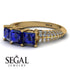 3 Stones Princess Sapphire Ring - Rebecca No. 13 image 3