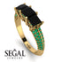 3 Stones Princess Black Diamond Ring - Rebecca No. 22 image 10